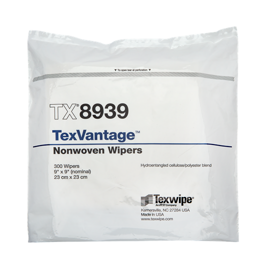 TexVantage™ TX8939 Dry Nonwoven Cleanroom Wipers, Non-Sterile