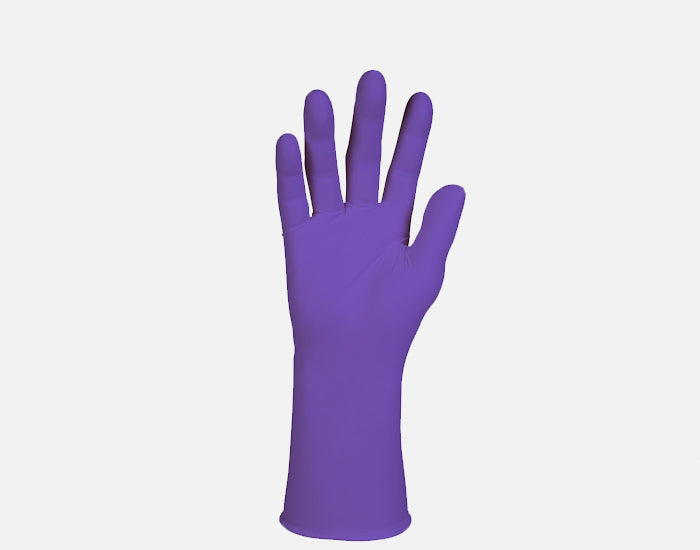 KC500 Purple Xtra Nitrile PF Exam Gloves, 12″ Non-Sterile
