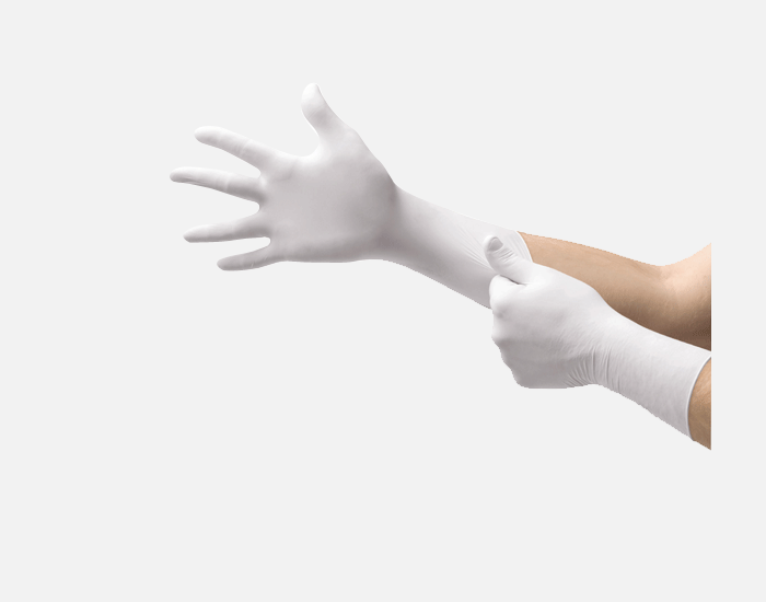 TouchNTuff 83-500 Cleanroom Sterile Polyisoprene Glove, White