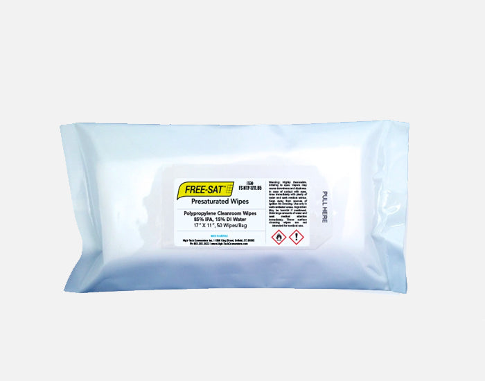 FREE-SAT® Polypropylene 85% IPA Wipes, 17″ × 11″