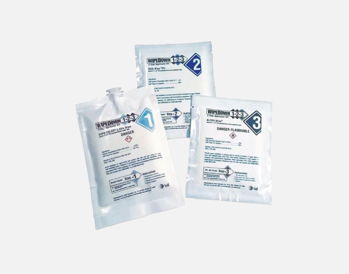 WipeDown 1-2-3, Sterile Wipes, 9″ x 12″, IPA