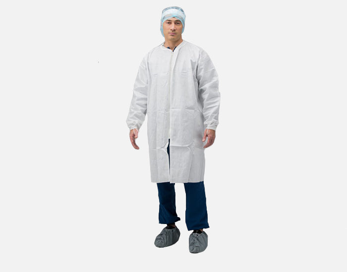 Sterile Frock/Labcoat, Elastic Wrists, Zipper Closure