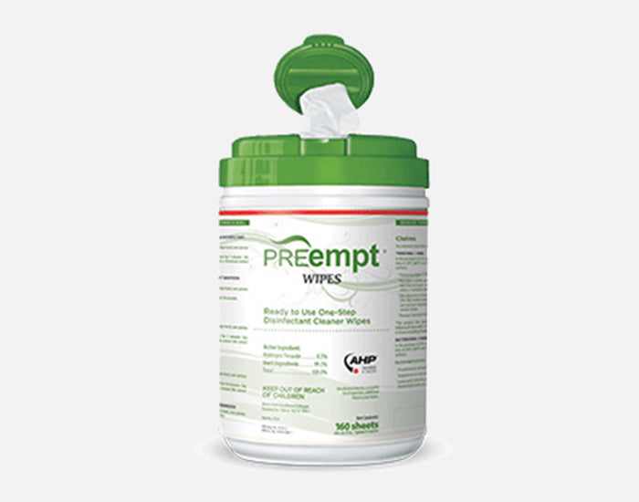 PREempt RTU Disinfectant Wipes, 6″ x 7″