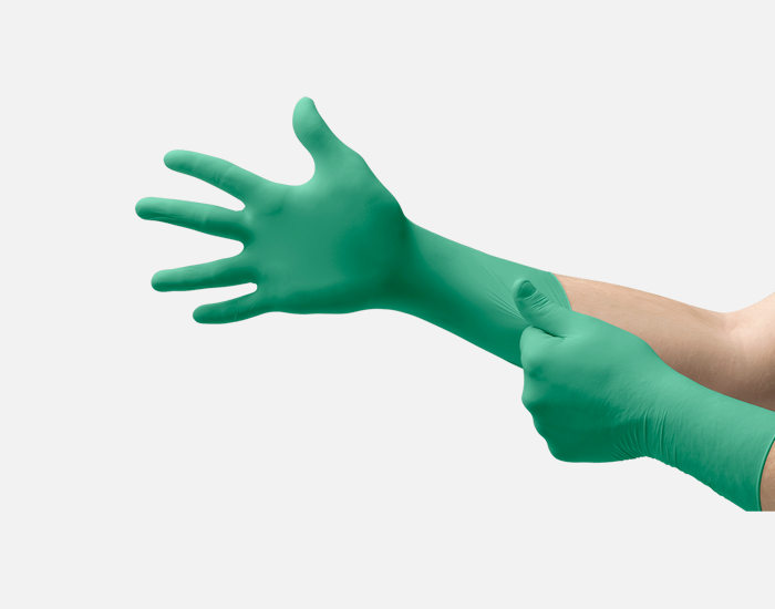 TouchNTuff 93-700 , Cleanroom Sterile Nitrile Glove, Class 100, Green