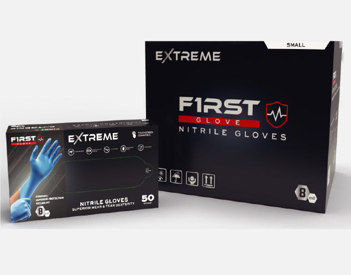 8 Mil Extreme Blue Nitrile Glove