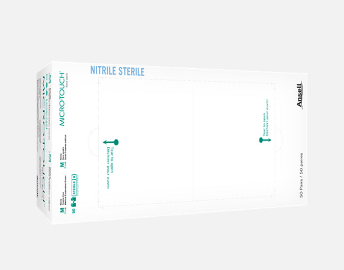 MICROTOUCH®Nitrile Sterile Pairs,Powder-Free,Sterile,Blue