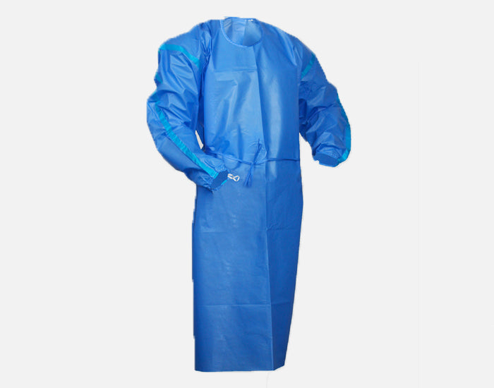 USP800 Compliant Barrier Gown, Taped Seams, Liquid Proof, Tie Back