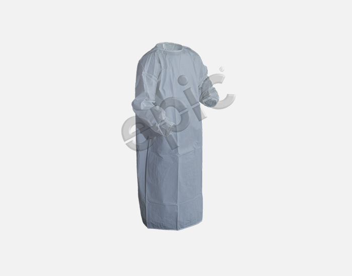 Isolation Gown, Microporous Coated, Tie-Back, With Thumb Strap