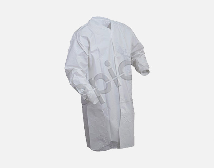 Labcoat, Microporous, Knit Cuffs and Wrist, Snap Front