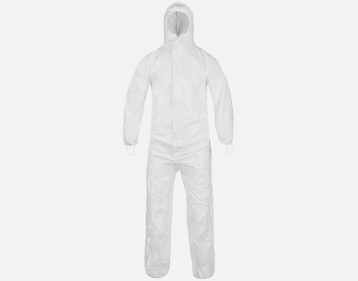 CleanMax®Coverall Zip Hd Tunel Elas Bk WrAnk White Non-Sterile