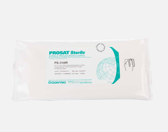 PROSAT® Sterile Pi Microfiber Wipes 9″ x 9″