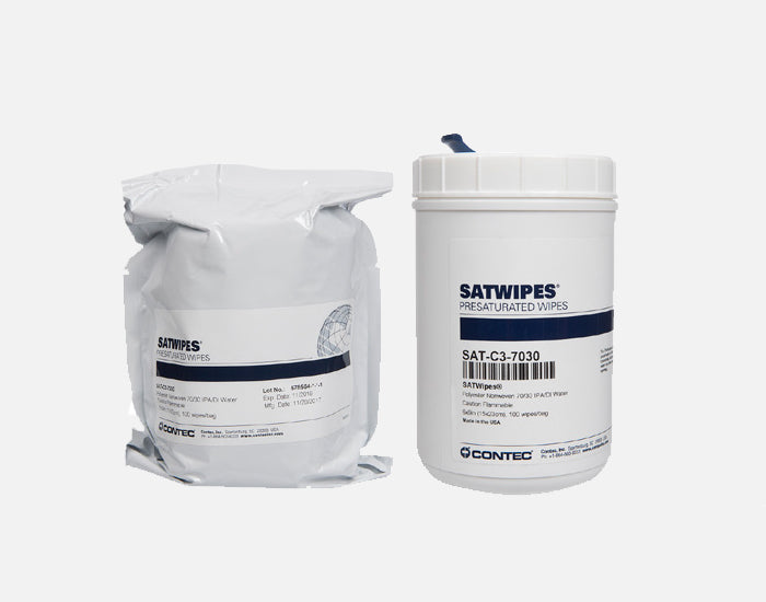 SATwipes®, 100% polyester NonWoven Wipes Presaturated 6″ x 9″