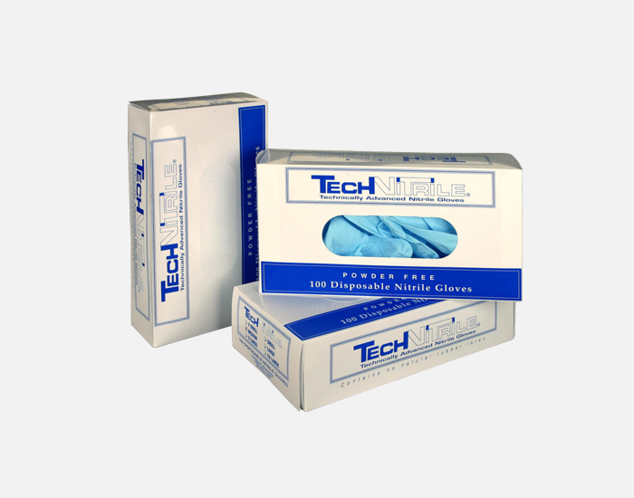 TechNiGlove Nitrile 9.5″ – Class 100 Powder Free – Technipak