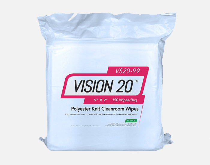 VISION 20™ Polyester Knit Cleanroom Wipes, Heavy-Weight (140 gsm)