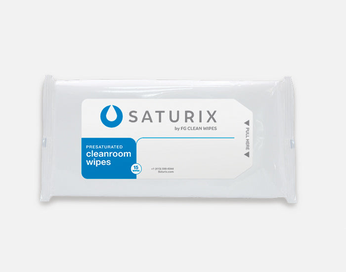 Saturix 70% IPA Presaturated Cleanroom Wipe Polyester Knit