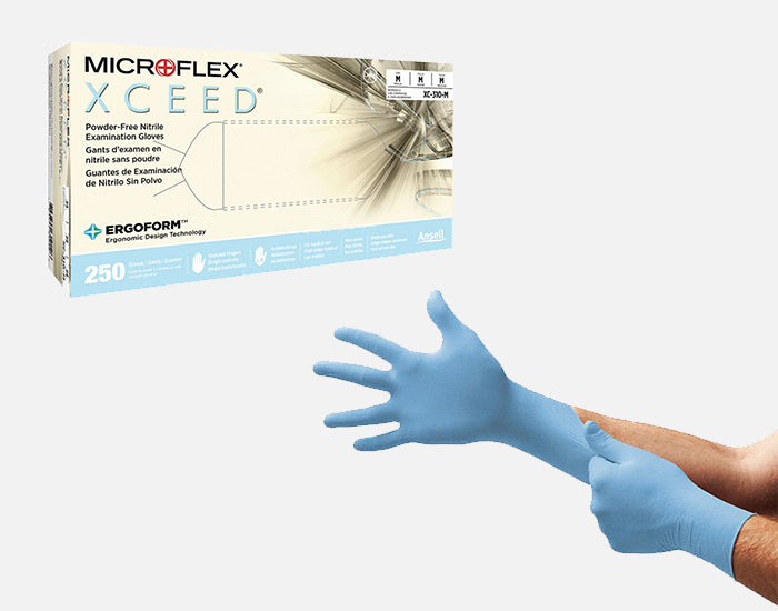 Microflex Xceed, Nitrile Exam Gloves, Blue